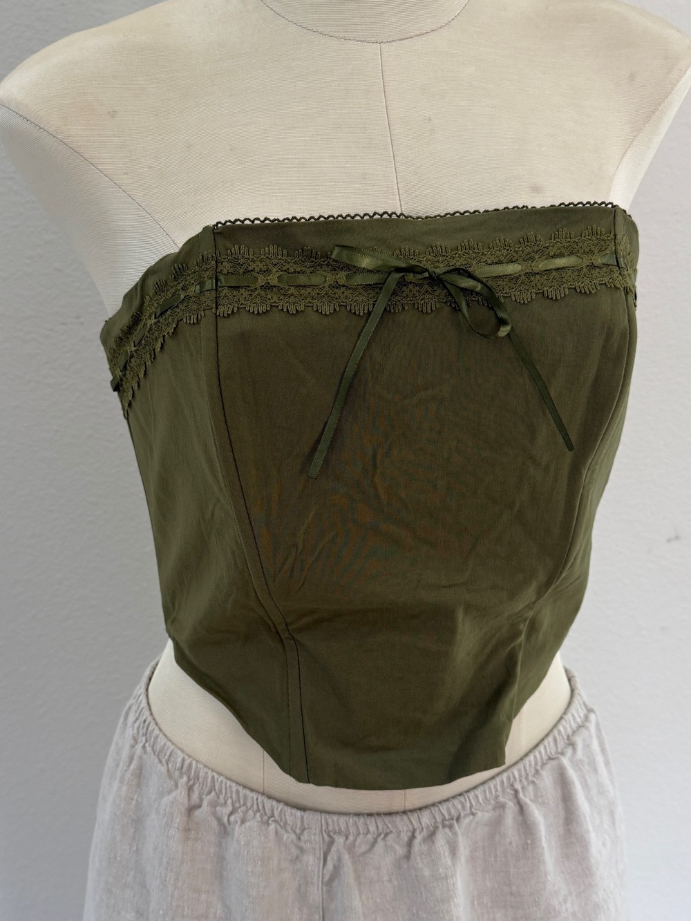 Olive Green Corset Top
